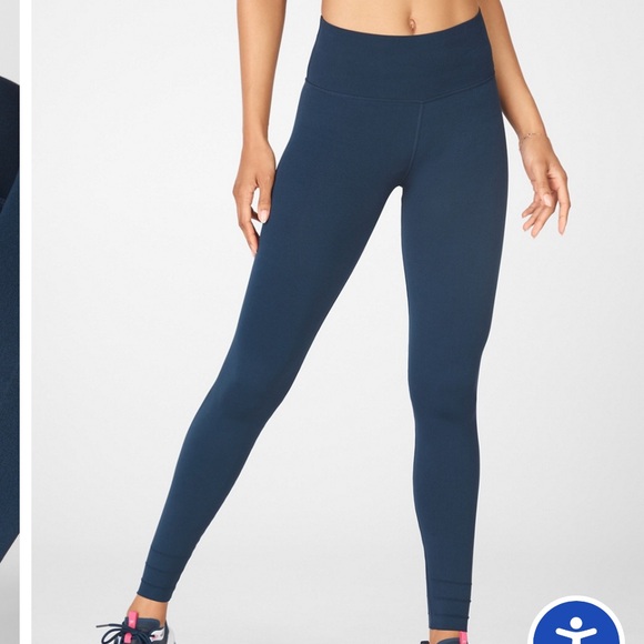 Fabletics Navy High-Waisted sculpt knit Leggings - Picture 1 of 4